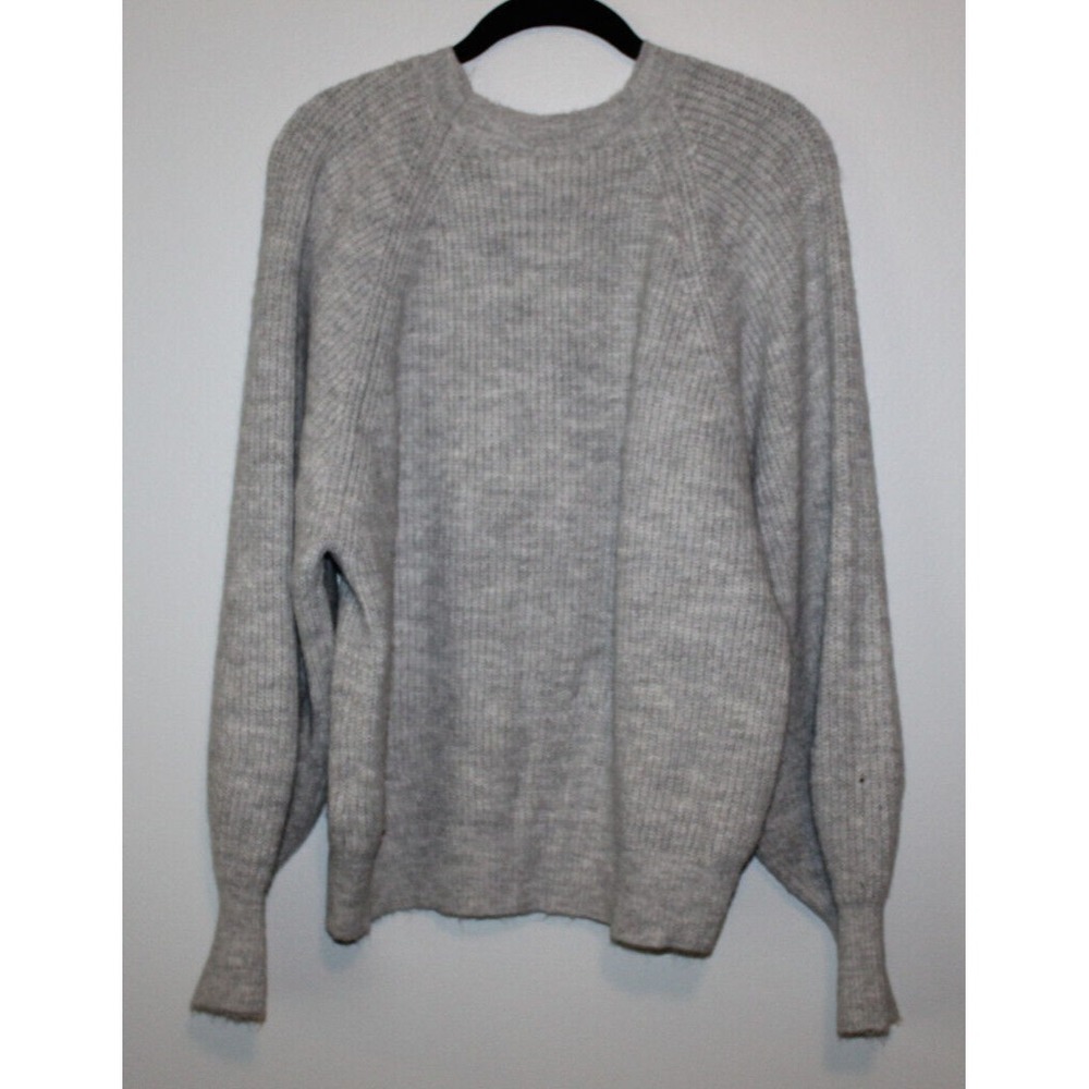 Joie Aine Ribbed Balloon Sleeve Pullover Sweater Button Shoulder Accent Large - Picture 14 of 16